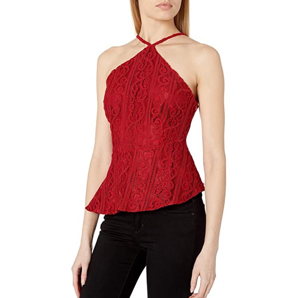 MINKPINK Flamenco Lace Halter Top NWT
